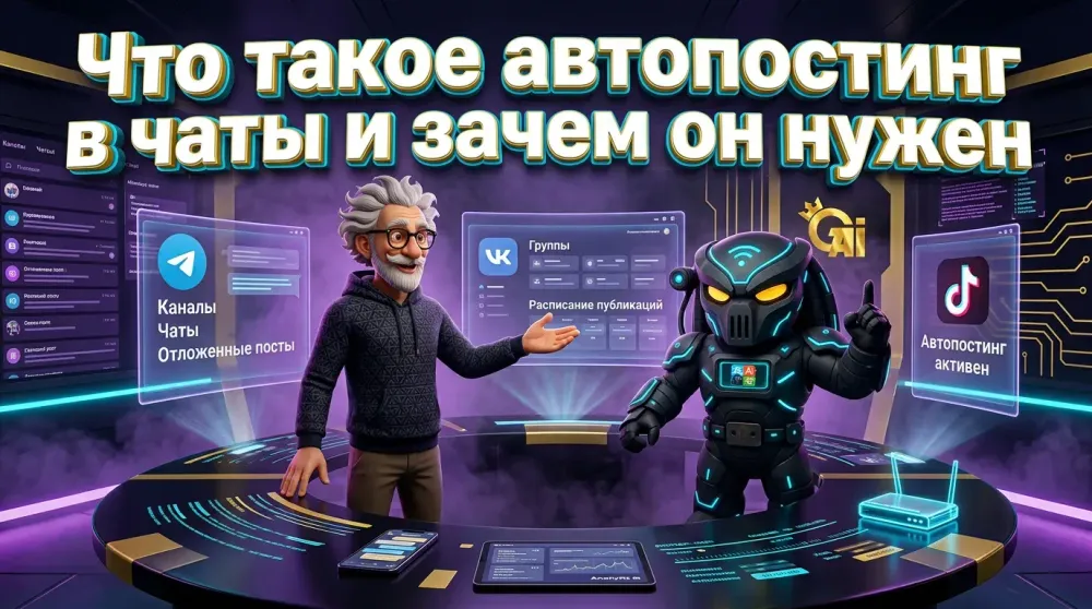 Автопостинг в чаты: как настроить рассылку контента в мессенджеры без ручной работы