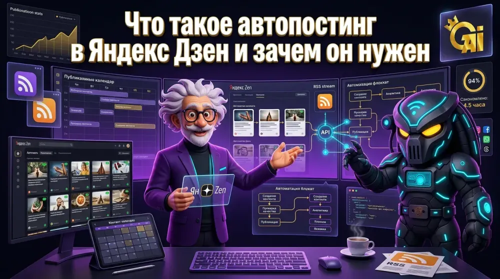 Автопостинг в Яндекс Дзен: как настроить автоматическую публикацию статей и экономить часы ежедневно