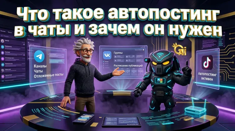 Автопостинг в чаты: как настроить рассылку контента в мессенджеры без ручной работы